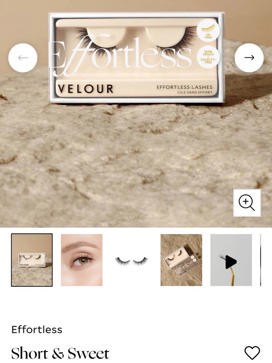 Velour Other - Velour Effortless Short & Sweet Lashes — Natural Black NWT